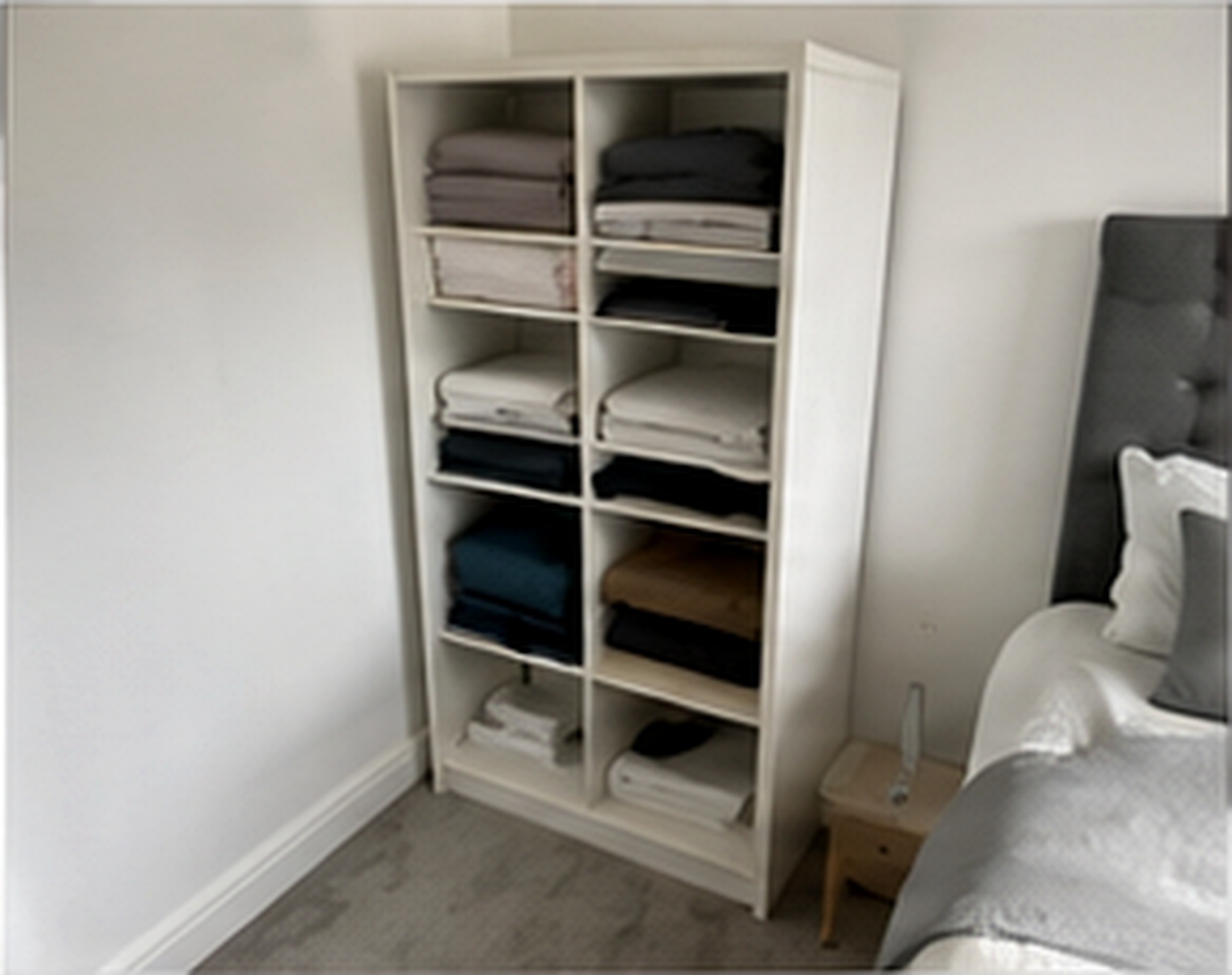 Storage shelves at Salford Family House