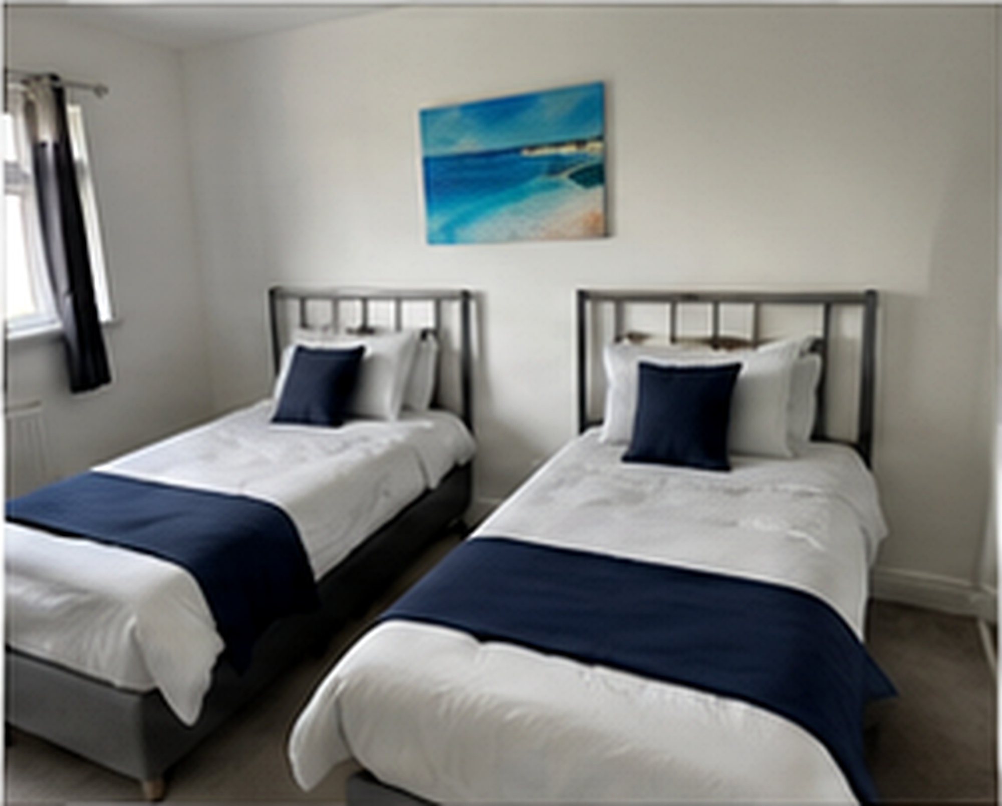 Twin bedroom at Salford Family House